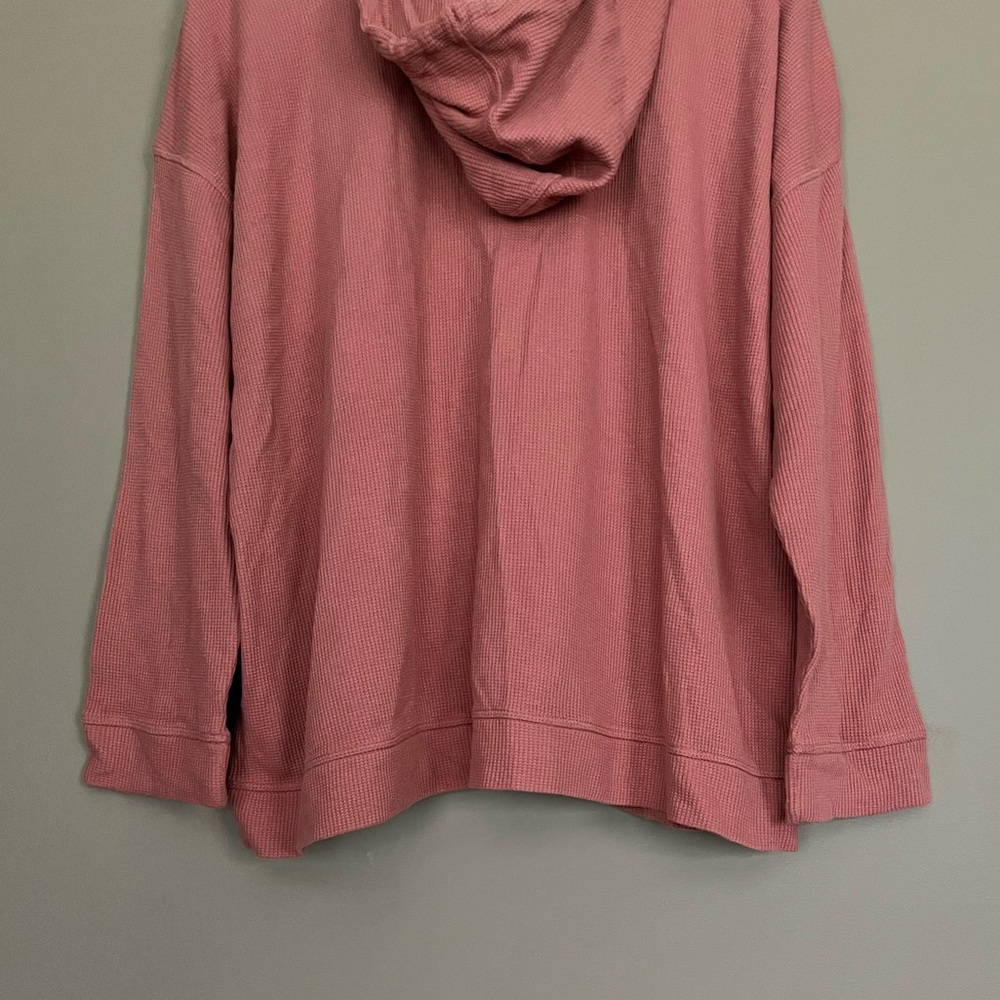 {J. Jill} Embroidered Waffle Knit with Hood in Dusty Rose - Womens XL - Picture 7 of 10